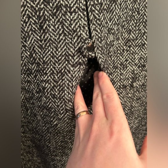 SOLD Munsoo Kwon Oversized Peacoat / Varsity Trim Jacket - Picture 6 of 7